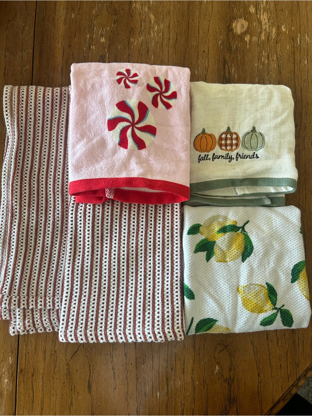 Assorted Decorative Kitchen Towels - Lemon, Pumpkin & Peppermint Designs